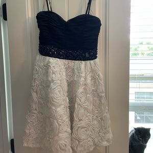 Black and white with flowery bottom dress, size 3